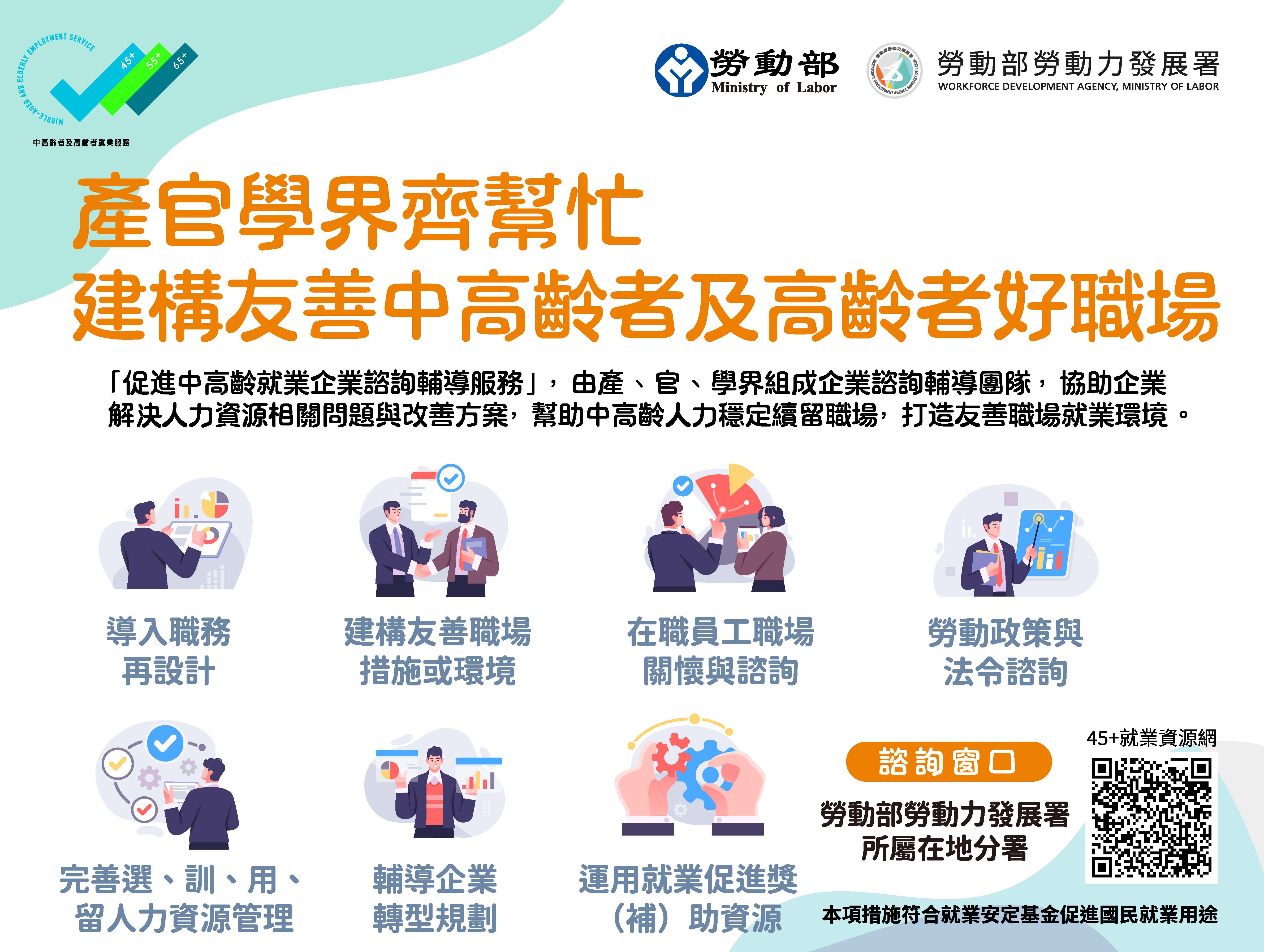 勞動部攜手企業打造中高齡幸福職場 送暖又送力 展示圖