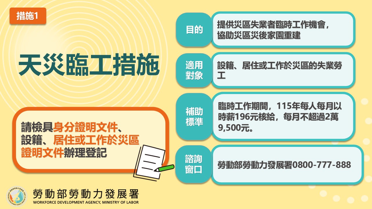 天災臨工措施
