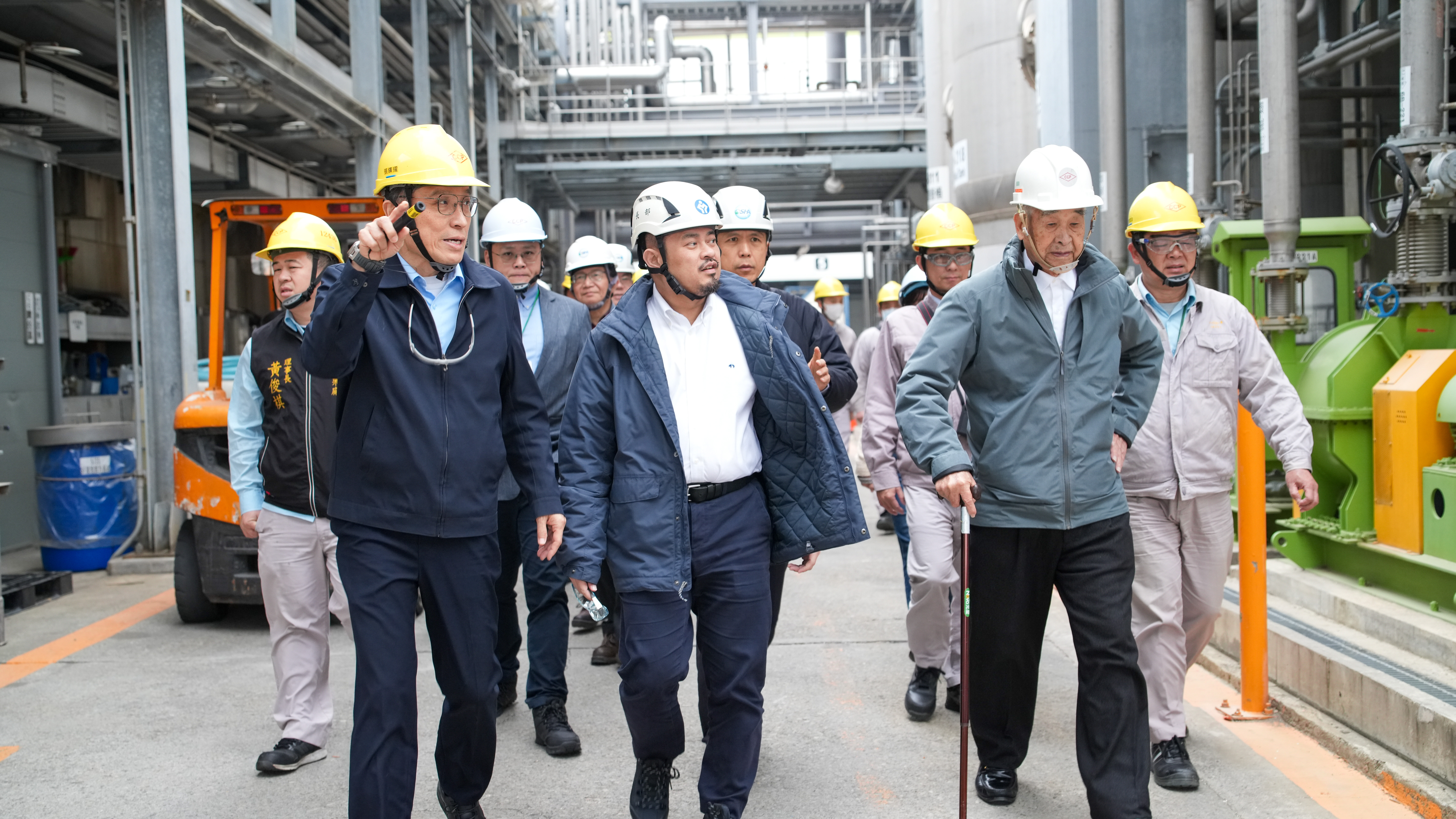 勞動部洪部長參訪長春石化苗栗廠，肯定工安管理作為，宣示強化廠場減災決心！ 展示圖